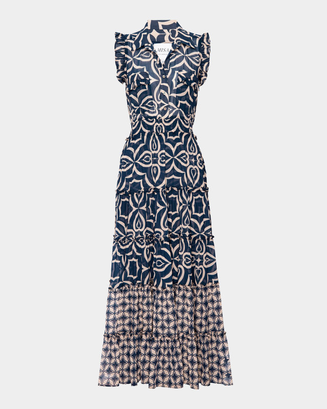 Trina Ruffled Chiffon Maxi Dress